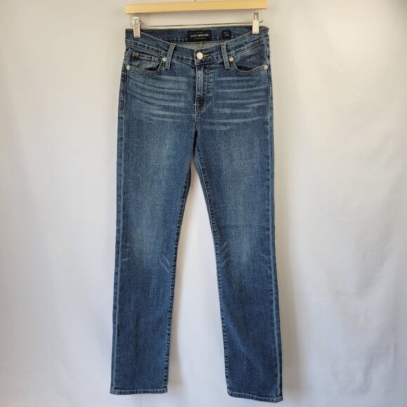 Lucky Brand Brooke Straight Jeans Size 6/28 Medium Wash - Picture 1 of 15